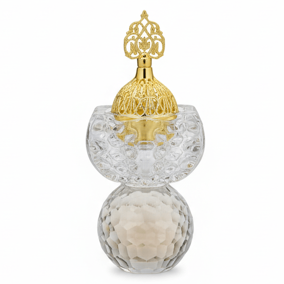 AKDC 15cm Crystal Incense Burner with Elegant Golden Lid for Aromatherapy, Meditation, Relaxation, and Luxury Home Decoration - Al Kabayel Discount CentreAKDC 15cm Crystal Incense Burner with Elegant Golden Lid for Aromatherapy, Meditation, Relaxation, and Luxury Home DecorationIncense BurnerAKDCAl Kabayel Discount Centre