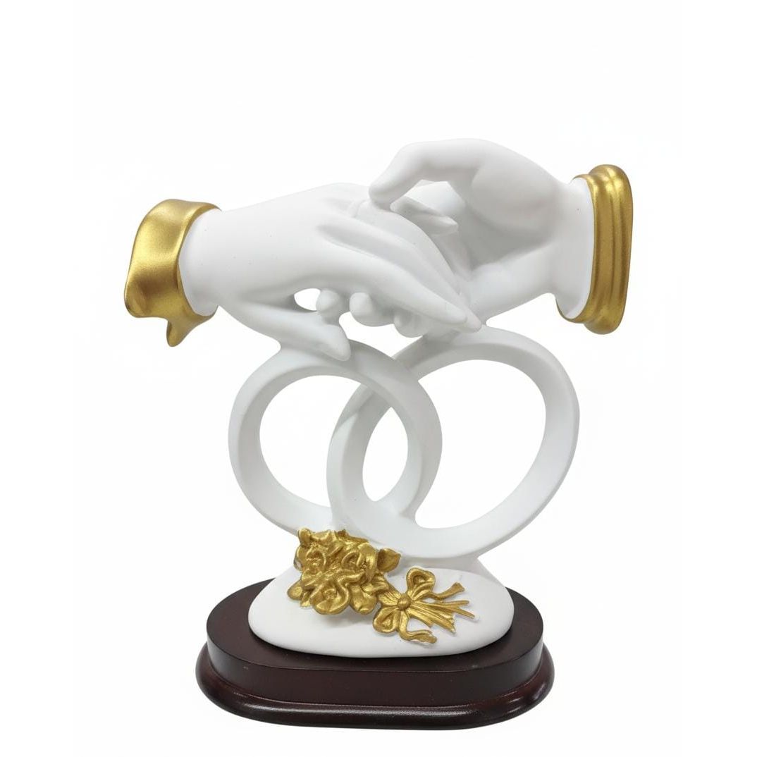 AKDC 16×15cm Ceramic Hands Décor in White with Gold Finish | Artistic Decorative Sculpture for Stylish Interiors - Al Kabayel Discount CentreAKDC 16×15cm Ceramic Hands Décor in White with Gold Finish | Artistic Decorative Sculpture for Stylish InteriorsHome Décor AccentsAKDCAl Kabayel Discount Centre
