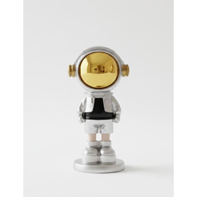 AKDC 16cm Ceramic Small Astronaut Standing Décor in Silver with Black | Compact Modern Space Art Decoration - Al Kabayel Discount CentreAKDC 16cm Ceramic Small Astronaut Standing Décor in Silver with Black | Compact Modern Space Art DecorationHome Décor AccentsAKDCAl Kabayel Discount Centre