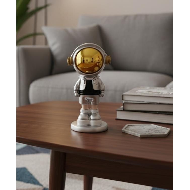 AKDC 16cm Ceramic Small Astronaut Standing Décor in Silver with Black | Compact Modern Space Art Decoration - Al Kabayel Discount CentreAKDC 16cm Ceramic Small Astronaut Standing Décor in Silver with Black | Compact Modern Space Art DecorationHome Décor AccentsAKDCAl Kabayel Discount Centre