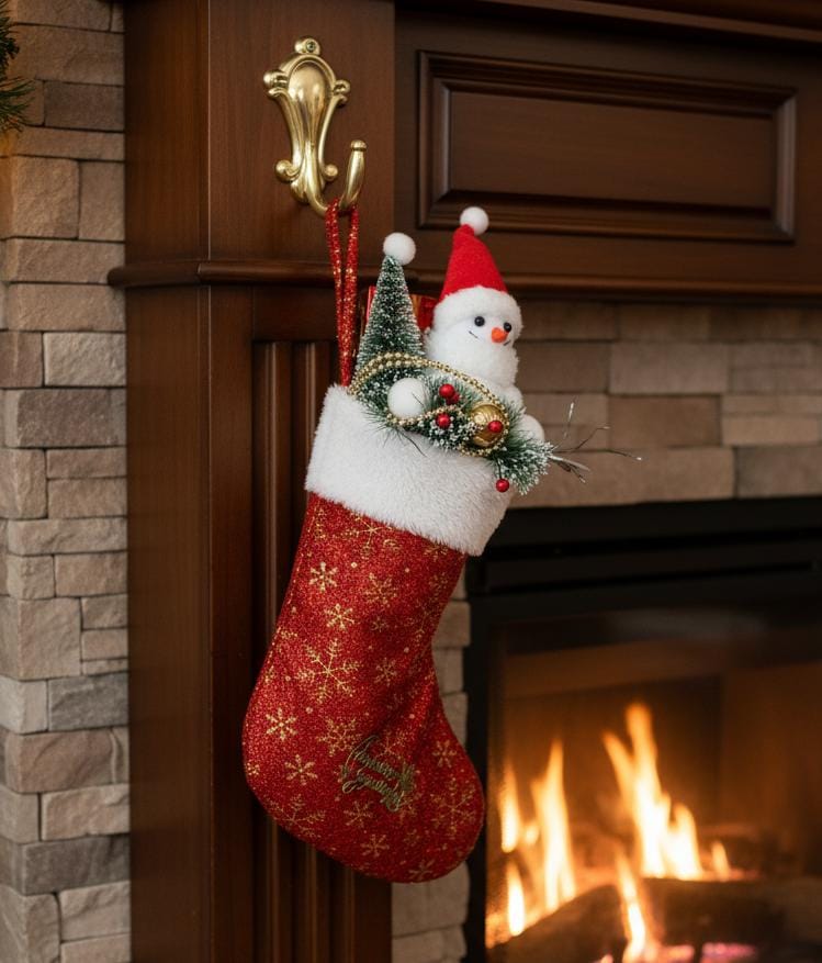 AKDC 18cm Hanging Sock with Snowman – Cute Festive Wall & Door Decoration for Christmas Home Décor - Al Kabayel Discount CentreAKDC 18cm Hanging Sock with Snowman – Cute Festive Wall & Door Decoration for Christmas Home DécorHome Décor AccentsAKDCAl Kabayel Discount Centre