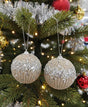 AKDC 2 - Piece 10 cm Gold Christmas Hanging Ball Décor – Silver Sequin Glitter Design for Tree Decoration - Al Kabayel Discount CentreAKDC 2 - Piece 10 cm Gold Christmas Hanging Ball Décor – Silver Sequin Glitter Design for Tree DecorationHome Décor AccentsAKDCAl Kabayel Discount Centre