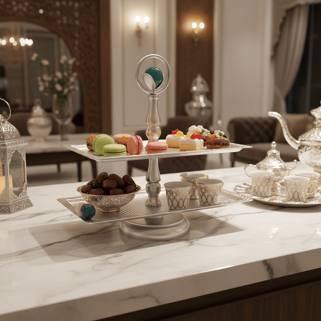 AKDC 2 - Tier Rectangular Metal Candy Serving Stand – Luxury Multi - Level Display Tray for Desserts Sweets & Event Presentation – 33x13 cm & 28x13 cm - Al Kabayel Discount CentreAKDC 2 - Tier Rectangular Metal Candy Serving Stand – Luxury Multi - Level Display Tray for Desserts Sweets & Event Presentation – 33x13 cm & 28x13 cmServing TraysAKDCAl Kabayel Discount Centre