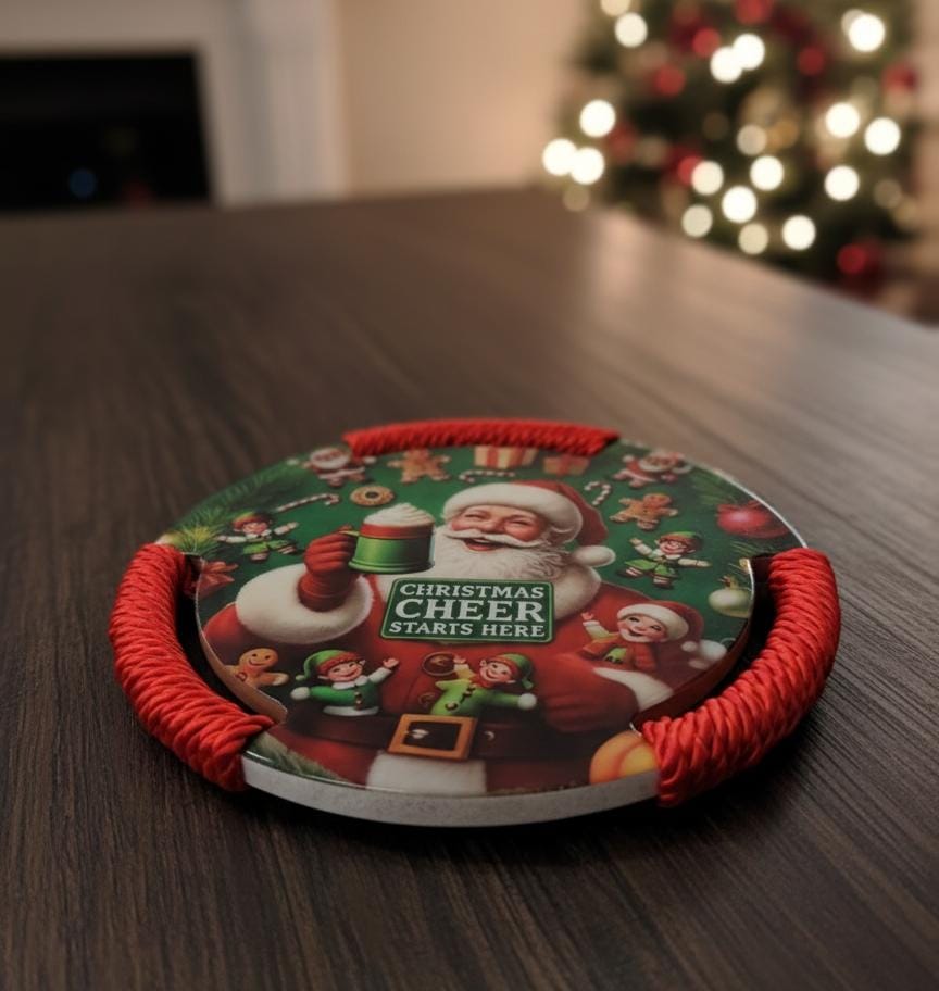 AKDC 20cm Red Christmas Theme Cork Coaster Set | Festive Table Décor for Holiday Celebrations - Al Kabayel Discount CentreAKDC 20cm Red Christmas Theme Cork Coaster Set | Festive Table Décor for Holiday CelebrationsHome Décor AccentAKDCAl Kabayel Discount Centre