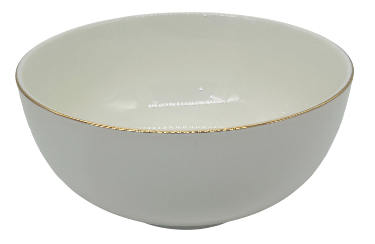 AKDC 2pc Porcelain Soup Bowl 6", White and Gold Rim - Al Kabayel Discount CentreAKDC 2pc Porcelain Soup Bowl 6", White and Gold RimBowlsAKDCAl Kabayel Discount Centre