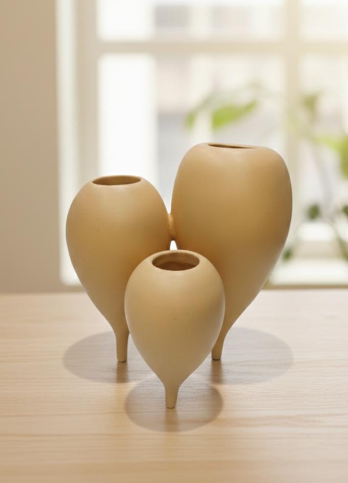 AKDC 3 - in - 1 Joined Hard Plastic Flower Vase – Unique Trio Vase Set – Sand Color – 30 cm - Al Kabayel Discount CentreAKDC 3 - in - 1 Joined Hard Plastic Flower Vase – Unique Trio Vase Set – Sand Color – 30 cmFlower/Plant PotsAKDCAl Kabayel Discount Centre