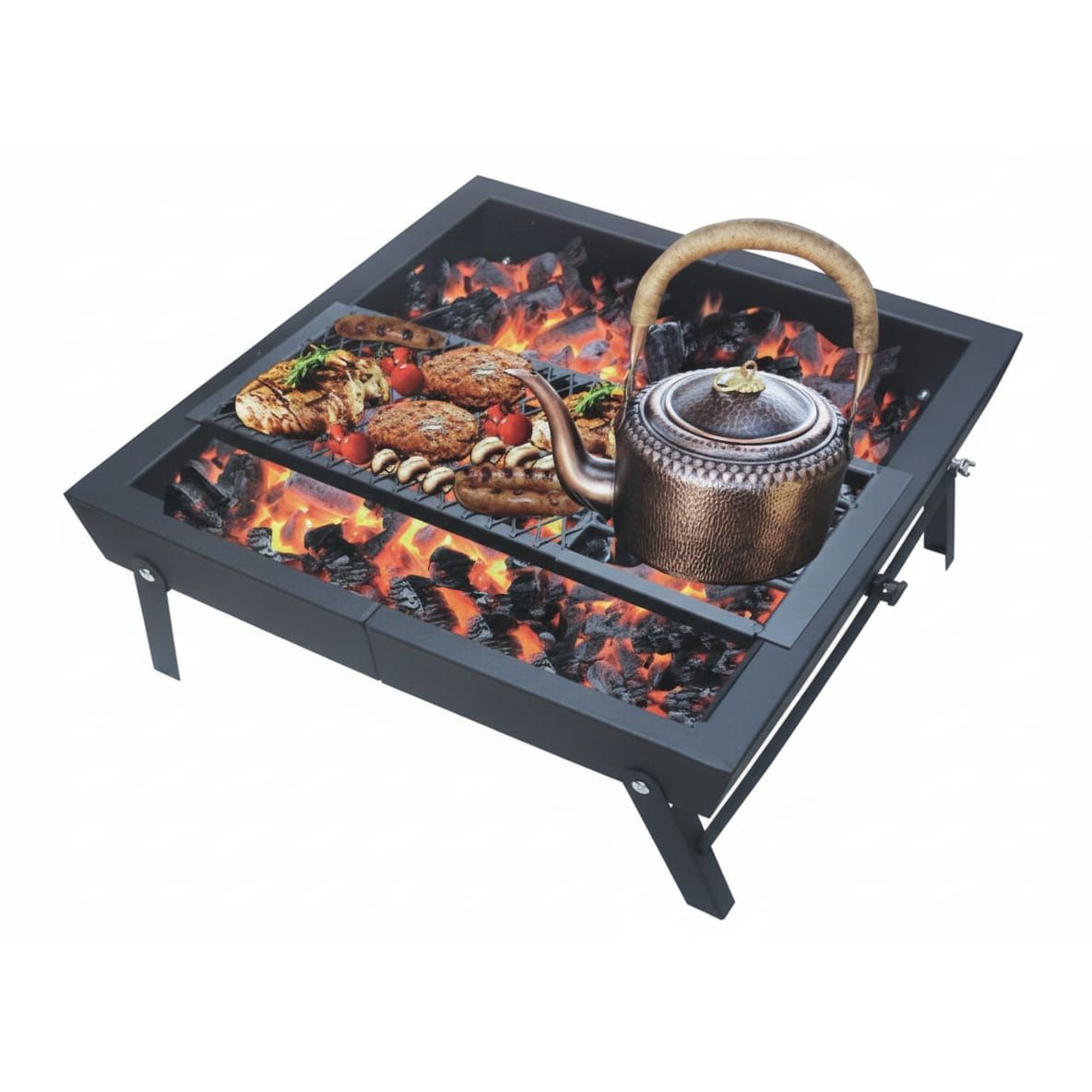 AKDC 3 - in - 1 Multi - Functional BBQ Grill | Portable Black Charcoal Grill with Roasting & Steaming Function | Ideal for Outdoor Camping & Garden Parties - Al Kabayel Discount CentreAKDC 3 - in - 1 Multi - Functional BBQ Grill | Portable Black Charcoal Grill with Roasting & Steaming Function | Ideal for Outdoor Camping & Garden PartiesBBQ Grills & Fire PitsAKDCAl Kabayel Discount Centre