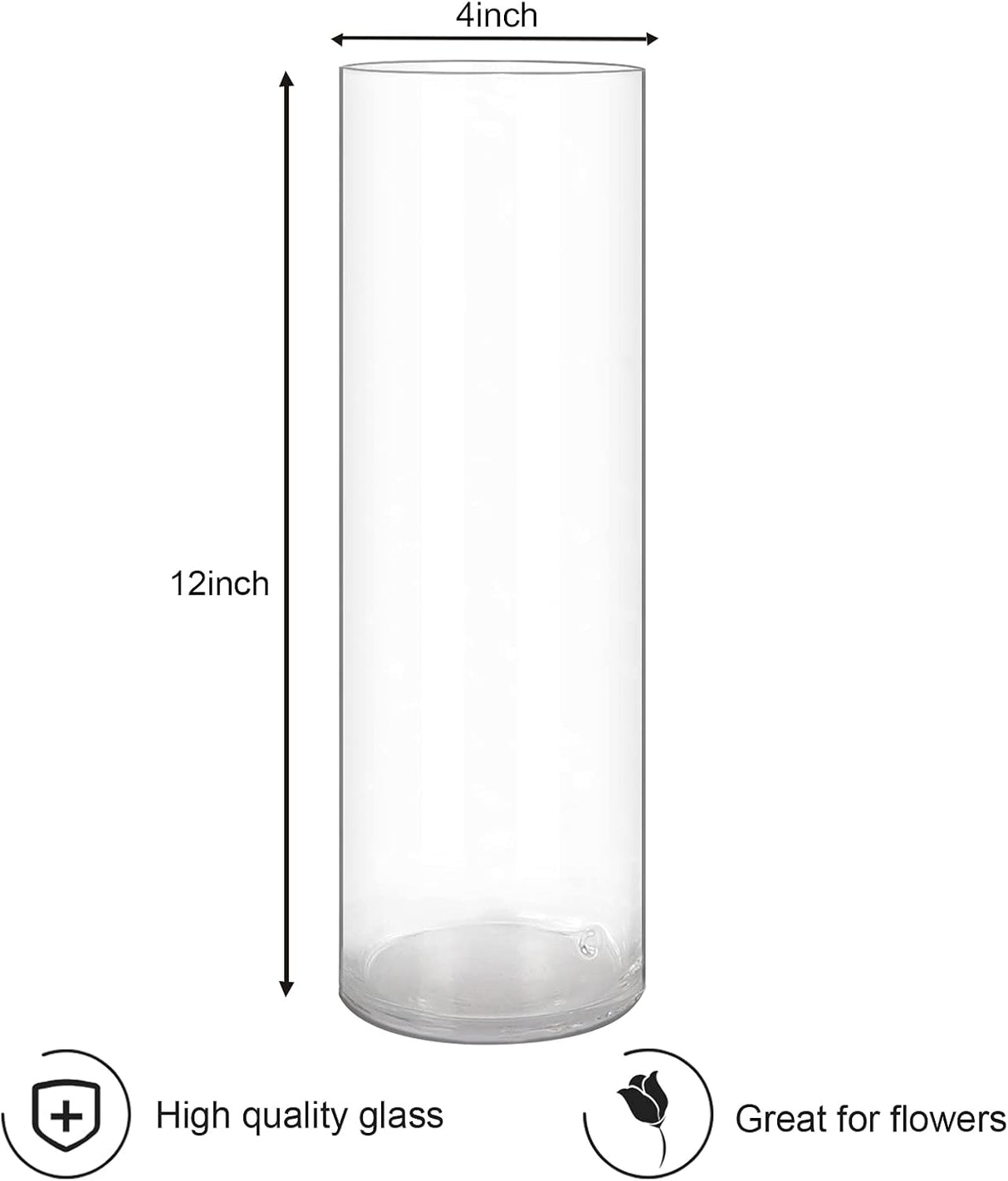AKDC 3 Pack Clear Glass Cylinder Vases, Table Flowers Vase Candle Holder for Home,Garden, Wedding Centerpiece Decorations and Formal Dinners (Width 4, Height 12) - Al Kabayel Discount CentreAKDC 3 Pack Clear Glass Cylinder Vases, Table Flowers Vase Candle Holder for Home,Garden, Wedding Centerpiece Decorations and Formal Dinners (Width 4, Height 12)AKDCAl Kabayel Discount Centre