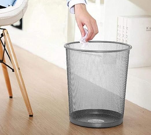 AKDC 3 - Pack Round Silver Color Metal Mesh Wastebasket Recycling Bin Waste Paper Basket Trash Cans for Kitchen Bathroom, Bedroom, Office Dustbin Multipurpose (Round - Silver) - Al Kabayel Discount CentreAKDC 3 - Pack Round Silver Color Metal Mesh Wastebasket Recycling Bin Waste Paper Basket Trash Cans for Kitchen Bathroom, Bedroom, Office Dustbin Multipurpose (Round - Silver)Organizers & AccessoriesAKDCAl Kabayel Discount Centre