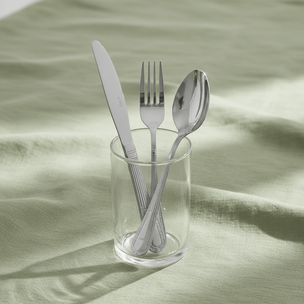 AKDC 3 Piece Stainless Steel Cutlery Set Including Knife Dinner Spoon and Fork Compact and Durable Dining Set 20x20x23 cm - Al Kabayel Discount CentreAKDC 3 Piece Stainless Steel Cutlery Set Including Knife Dinner Spoon and Fork Compact and Durable Dining Set 20x20x23 cmKitchen Utensils & GadgetsAKDCAl Kabayel Discount Centre