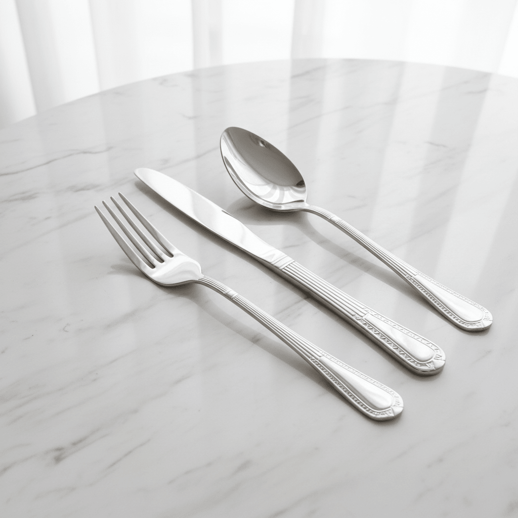 AKDC 3 Piece Stainless Steel Cutlery Set Including Knife Dinner Spoon and Fork Compact and Durable Dining Set 20x20x23 cm - Al Kabayel Discount CentreAKDC 3 Piece Stainless Steel Cutlery Set Including Knife Dinner Spoon and Fork Compact and Durable Dining Set 20x20x23 cmKitchen Utensils & GadgetsAKDCAl Kabayel Discount Centre