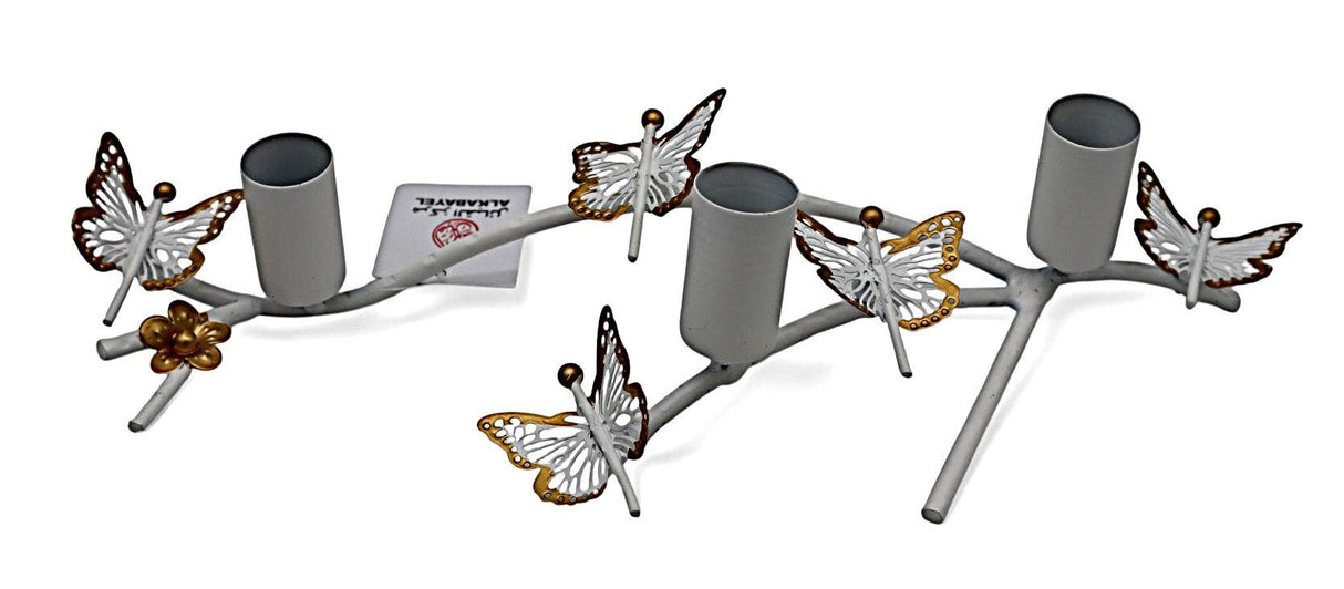 AKDC 3 - Way Metal Candle Holder – Decorative Butterfly - Themed Table Centerpiece for Elegant Ambience - Al Kabayel Discount CentreAKDC 3 - Way Metal Candle Holder – Decorative Butterfly - Themed Table Centerpiece for Elegant AmbienceHome Décor AccentsAKDCAl Kabayel Discount Centre