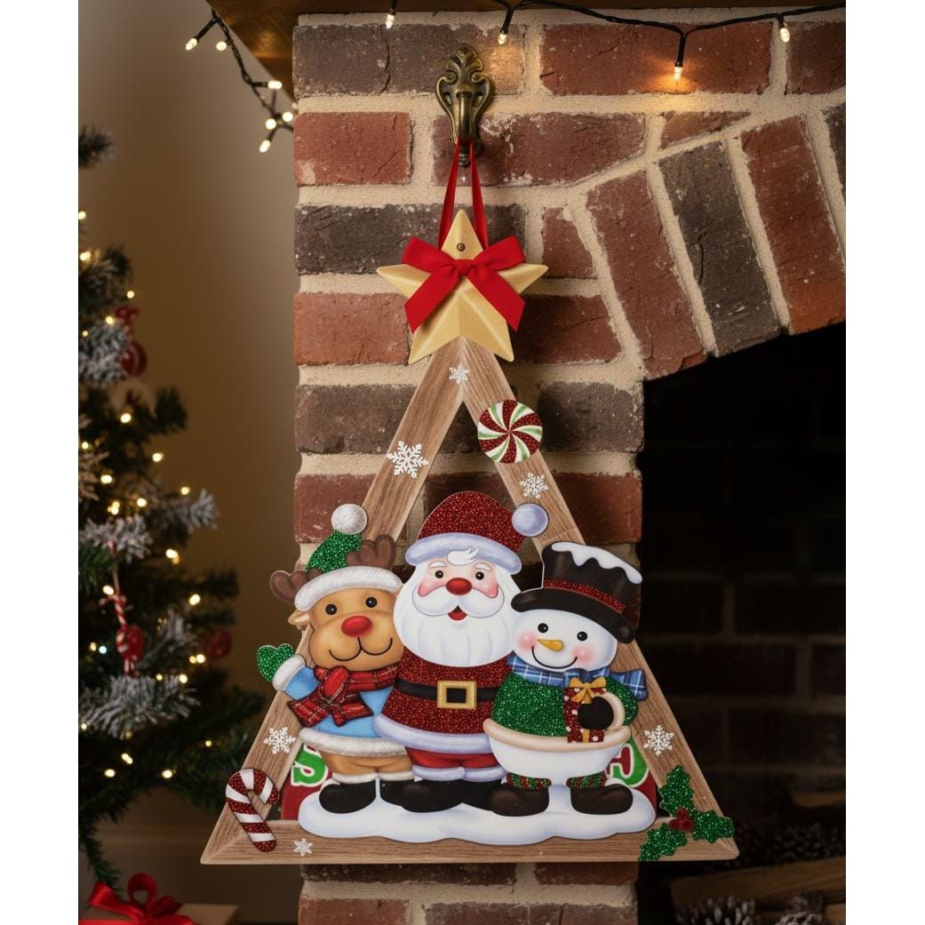 AKDC 35cm Festive XMAS Hanging Décor – Beautiful Santa & Snow Design Hanging Ornament for Holiday Home Decoration - Al Kabayel Discount CentreAKDC 35cm Festive XMAS Hanging Décor – Beautiful Santa & Snow Design Hanging Ornament for Holiday Home DecorationHome Décor AccentsAKDCAl Kabayel Discount Centre