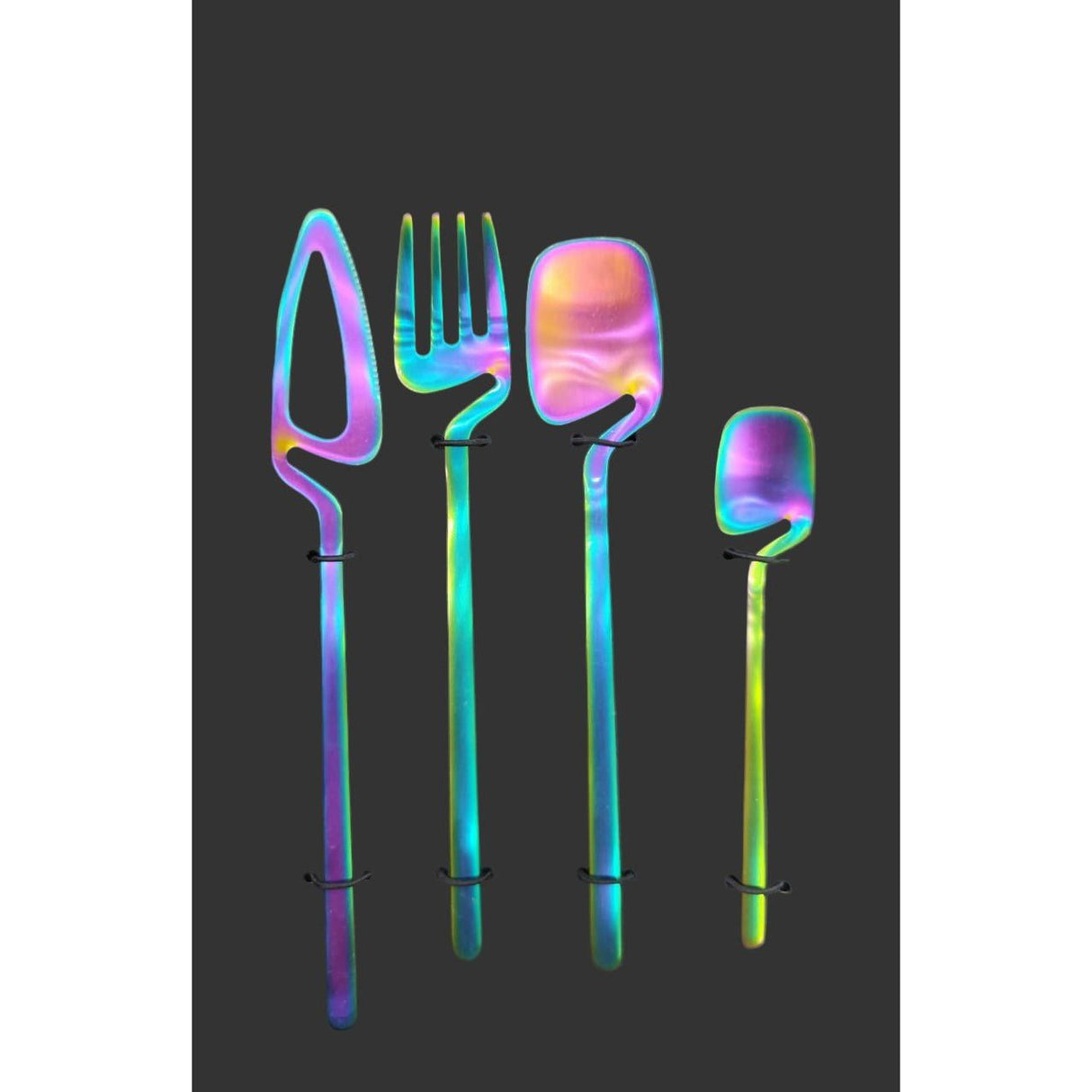 AKDC 4 - Piece Multicolor Premium Stainless Steel Cutlery Set – Elegant Dining Utensils for Home, Kitchen & Outdoor Use - Al Kabayel Discount CentreAKDC 4 - Piece Multicolor Premium Stainless Steel Cutlery Set – Elegant Dining Utensils for Home, Kitchen & Outdoor UseHome Décor AccentsAKDCAl Kabayel Discount Centre