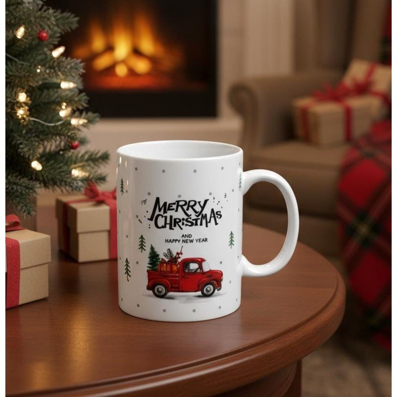 AKDC 400ml Ceramic Mug with Gift Car & Merry Christmas Design – White Holiday Cup for Festive Hot Drinks - Al Kabayel Discount CentreAKDC 400ml Ceramic Mug with Gift Car & Merry Christmas Design – White Holiday Cup for Festive Hot DrinksMugsAKDCAl Kabayel Discount Centre