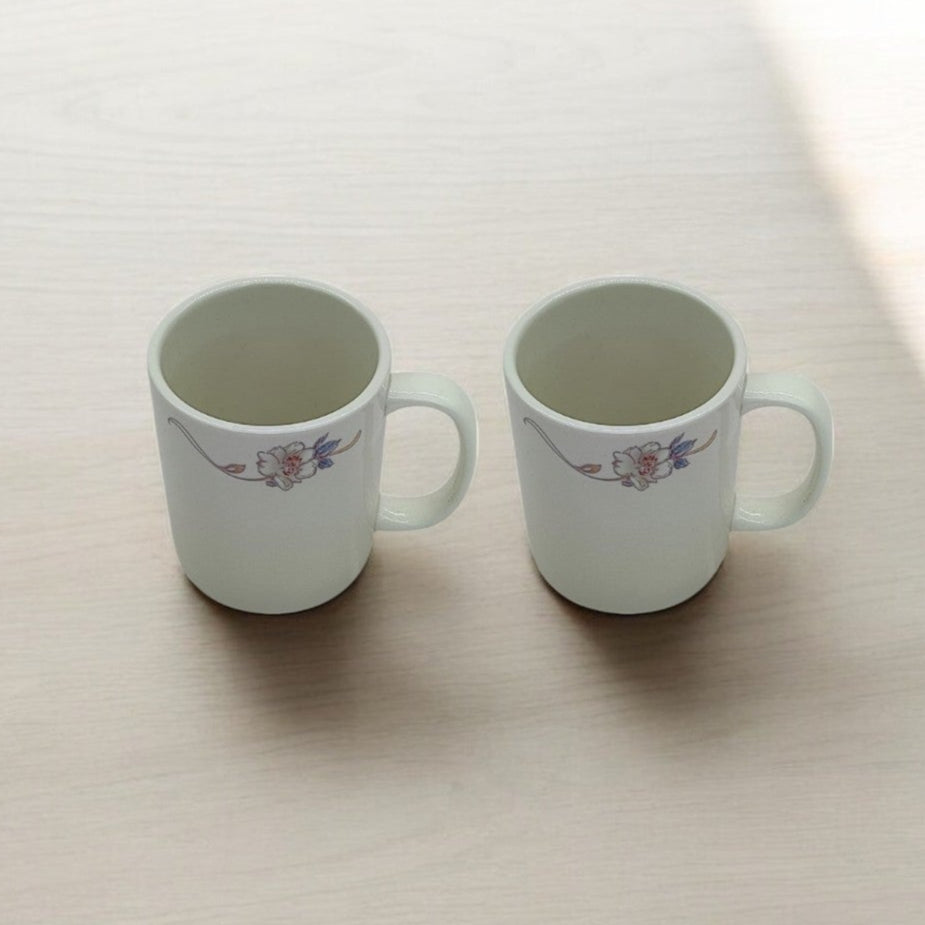 AKDC 400ML Mug Ceramic Flower White Tea Coffee Mug (Pack Of 2) - Al Kabayel Discount CentreAKDC 400ML Mug Ceramic Flower White Tea Coffee Mug (Pack Of 2)MugsAKDCAl Kabayel Discount Centre