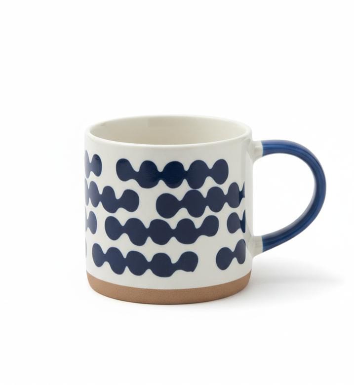 AKDC 400ml White Ceramic Mug with Blue Modern Pattern – Sleek, Artistic & Eye - Catching Design for Home or Office - Al Kabayel Discount CentreAKDC 400ml White Ceramic Mug with Blue Modern Pattern – Sleek, Artistic & Eye - Catching Design for Home or OfficeMugsAKDCAl Kabayel Discount Centre