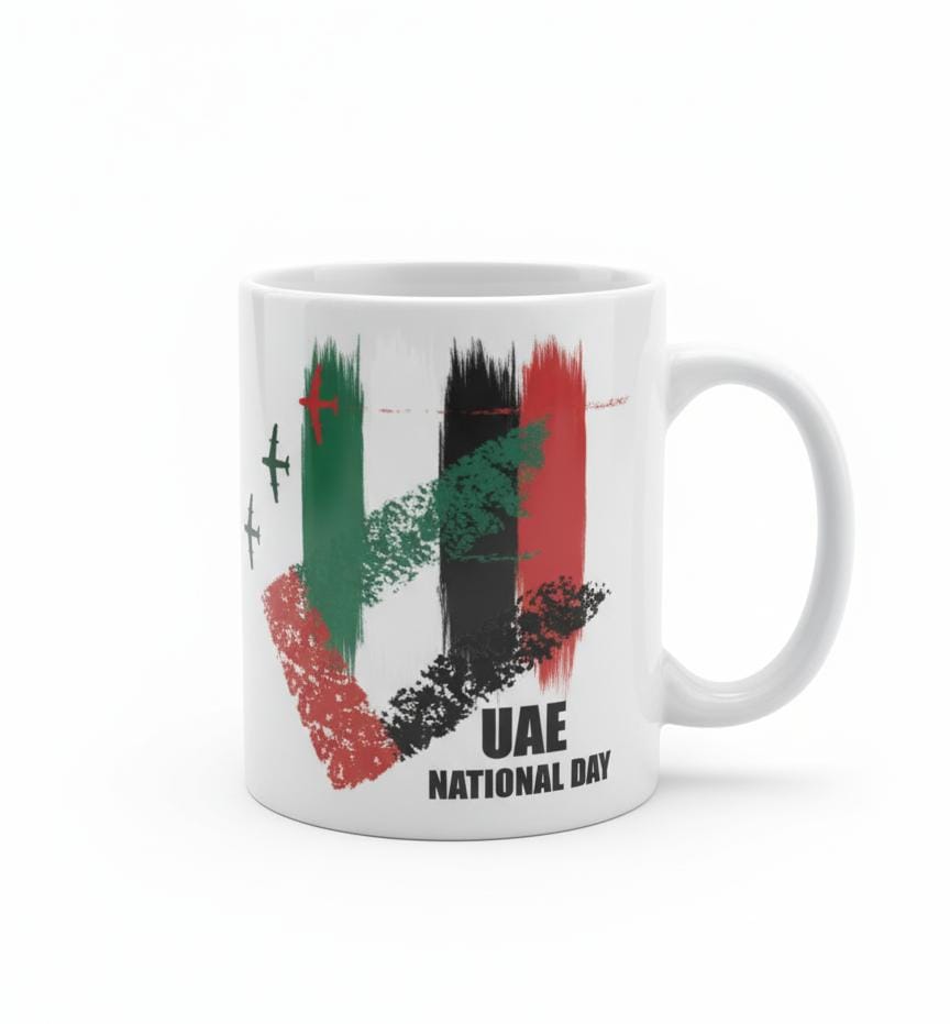 AKDC 400ml White Ceramic Mug with Exclusive UAE Heritage Design – A Patriotic Touch for Your Coffee Moments - Al Kabayel Discount CentreAKDC 400ml White Ceramic Mug with Exclusive UAE Heritage Design – A Patriotic Touch for Your Coffee MomentsMugsAKDCAl Kabayel Discount Centre