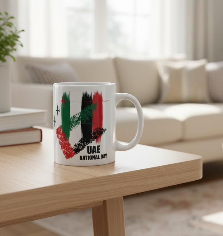 AKDC 400ml White Ceramic Mug with Exclusive UAE Heritage Design – A Patriotic Touch for Your Coffee Moments - Al Kabayel Discount CentreAKDC 400ml White Ceramic Mug with Exclusive UAE Heritage Design – A Patriotic Touch for Your Coffee MomentsMugsAKDCAl Kabayel Discount Centre