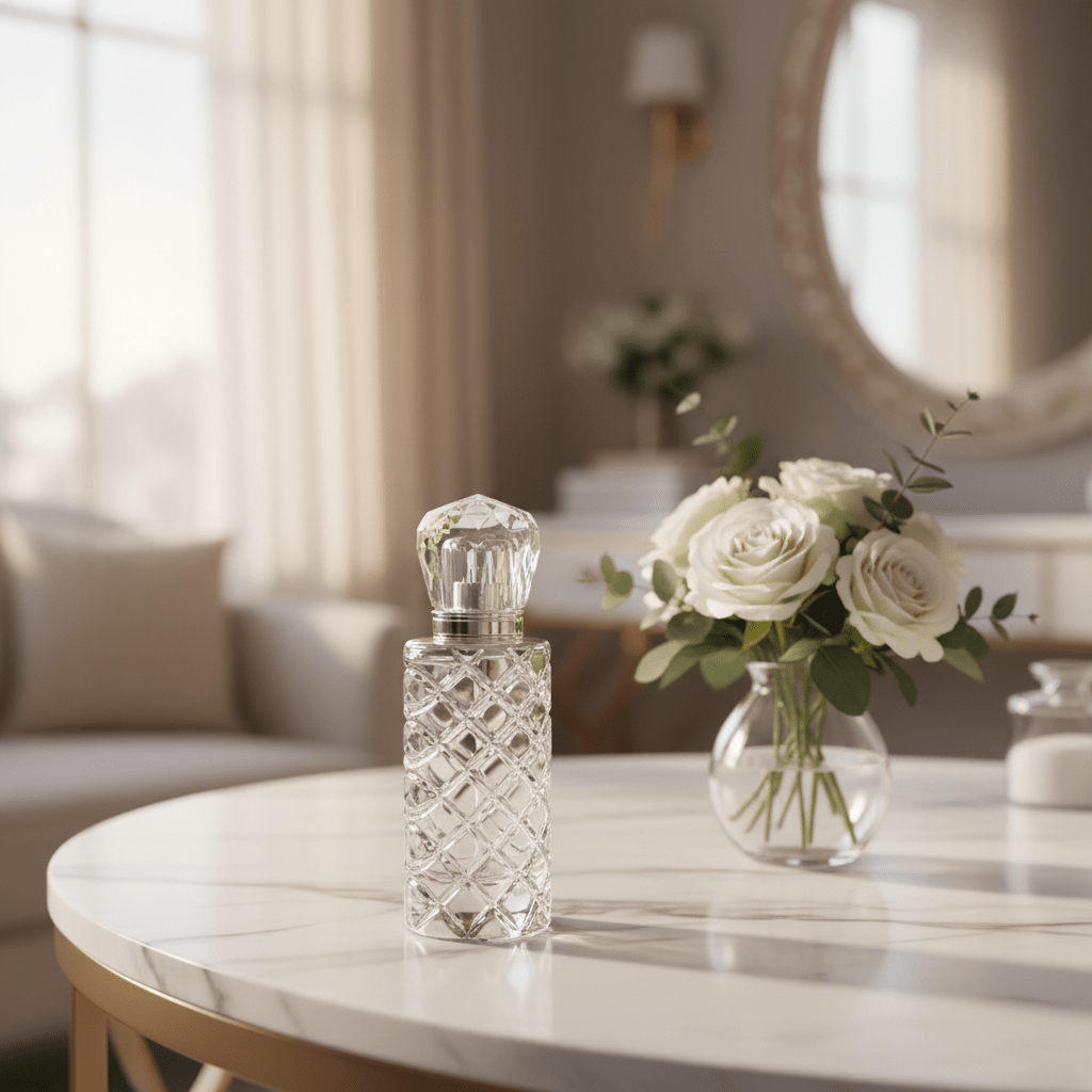 AKDC 50ml glass perfume bottle with silver finish premium refillable fragrance container modern luxury design - Al Kabayel Discount CentreAKDC 50ml glass perfume bottle with silver finish premium refillable fragrance container modern luxury designPerfume BottlesAKDCAl Kabayel Discount Centre