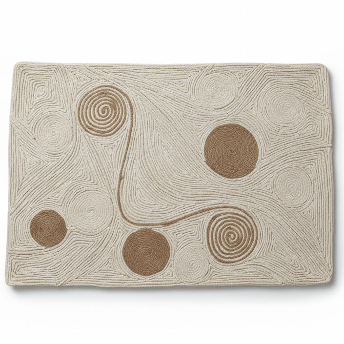 AKDC 60 x 40 cm Rectangular Cushion Cover – Beige Decorative Pillow Cover with Textured Abstract Swirl Design for Sofa Couch and Bedroom - Al Kabayel Discount CentreAKDC 60 x 40 cm Rectangular Cushion Cover – Beige Decorative Pillow Cover with Textured Abstract Swirl Design for Sofa Couch and BedroomFloor Pillows & CushionsAKDCAl Kabayel Discount Centre