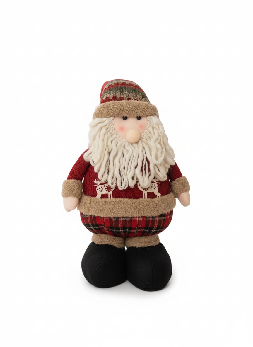 AKDC 60cm Santa Figurine Christmas Décor | Sweater Design with Soft Wool Beard in Red Color - Al Kabayel Discount CentreAKDC 60cm Santa Figurine Christmas Décor | Sweater Design with Soft Wool Beard in Red ColorHome Décor AccentsAKDCAl Kabayel Discount Centre