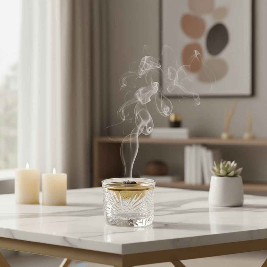 AKDC 8cm Small Crystal Incense Burner for Aromatherapy, Meditation, Relaxation, and Minimalist Home Décor Styling - Al Kabayel Discount CentreAKDC 8cm Small Crystal Incense Burner for Aromatherapy, Meditation, Relaxation, and Minimalist Home Décor StylingIncense BurnerAKDCAl Kabayel Discount Centre