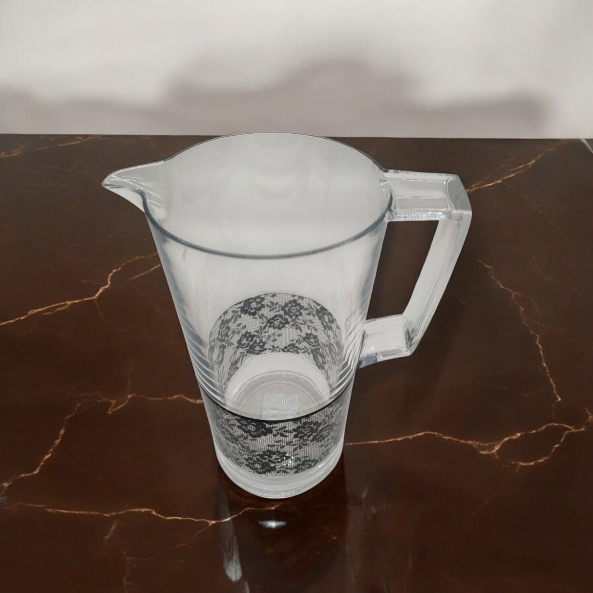 AKDC Acrylic Jug 1800ml Clear Plastic Water Jug with Lid, Fridge Jug, Shatter Proof, Lace Design - Al Kabayel Discount CentreAKDC Acrylic Jug 1800ml Clear Plastic Water Jug with Lid, Fridge Jug, Shatter Proof, Lace DesignJugsAKDCAl Kabayel Discount Centre