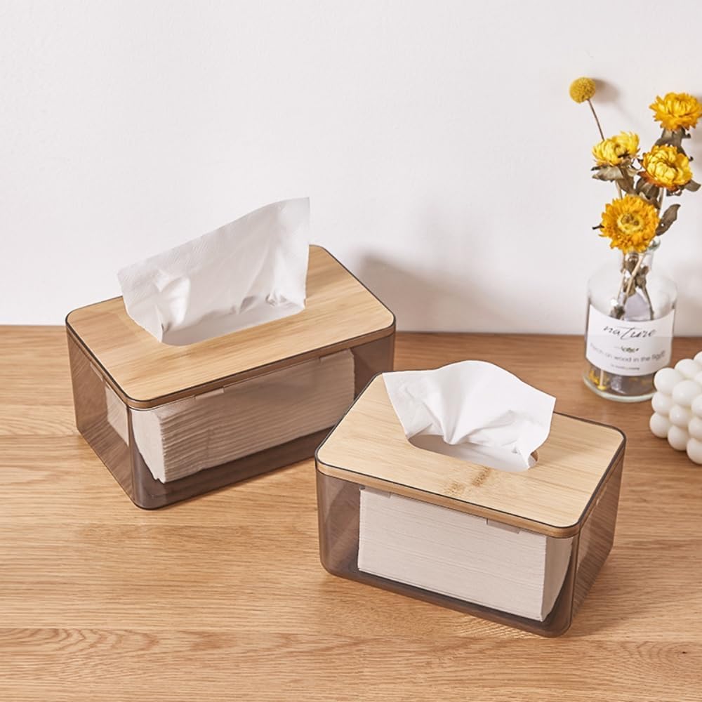 AKDC Acrylic & Wood Rectangular Tissue Box Holder (21.5x13.5x10cm) - Al Kabayel Discount CentreAKDC Acrylic & Wood Rectangular Tissue Box Holder (21.5x13.5x10cm)Napkin Holders & Tissue BoxAKDCAl Kabayel Discount Centre