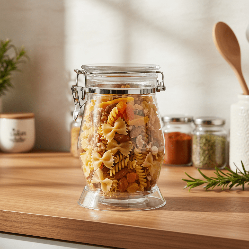 AKDC Airtight Clear Acrylic Storage Container for Kitchen Pantry Organization 18 × 10 cm - Al Kabayel Discount CentreAKDC Airtight Clear Acrylic Storage Container for Kitchen Pantry Organization 18 × 10 cmJars & Food SaversAKDCAl Kabayel Discount Centre