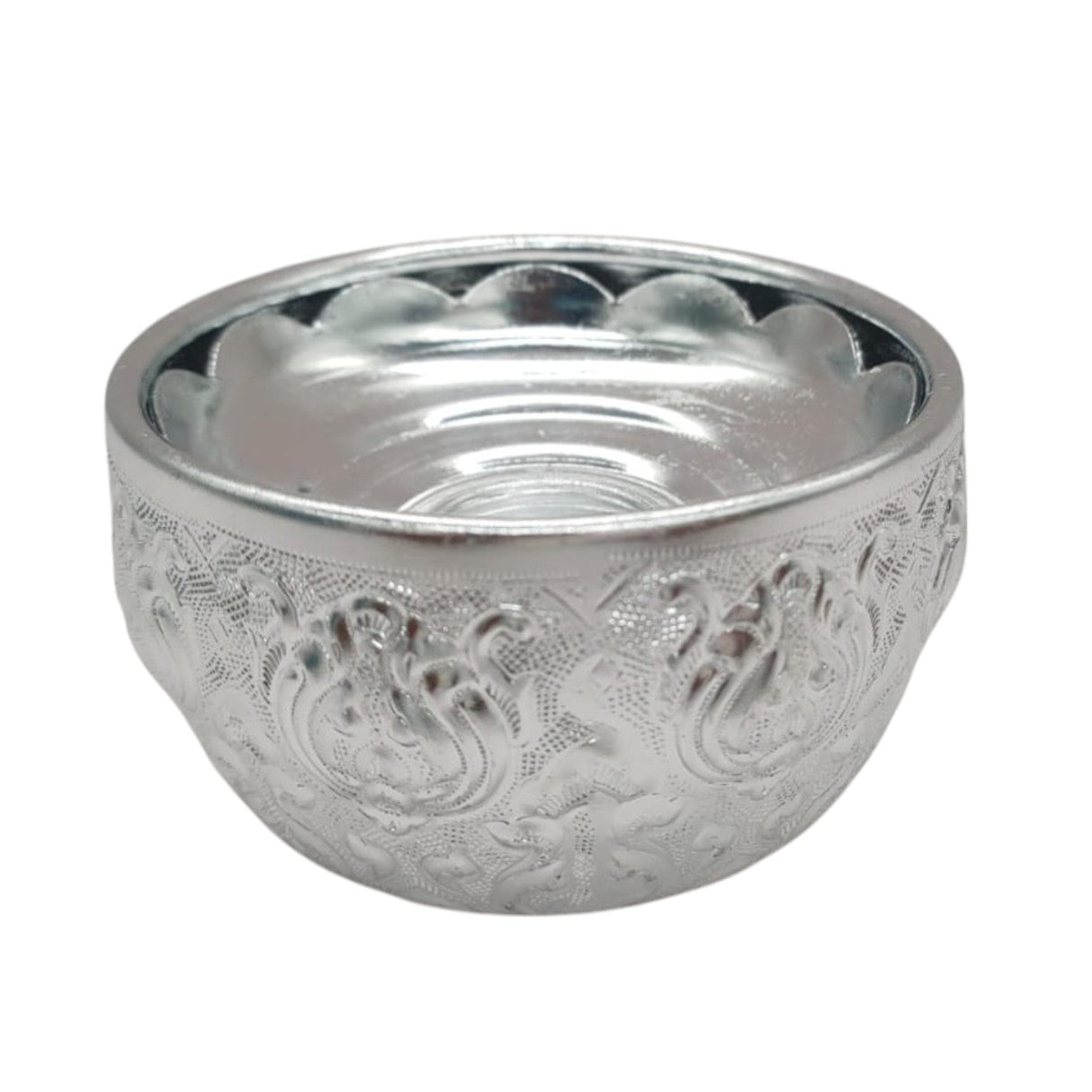 AKDC Aluminium Small Bowl With Stand 100ml - 8cmX8cm - Silver - Al Kabayel Discount CentreAKDC Aluminium Small Bowl With Stand 100ml - 8cmX8cm - SilverBowlsAKDCAl Kabayel Discount Centre