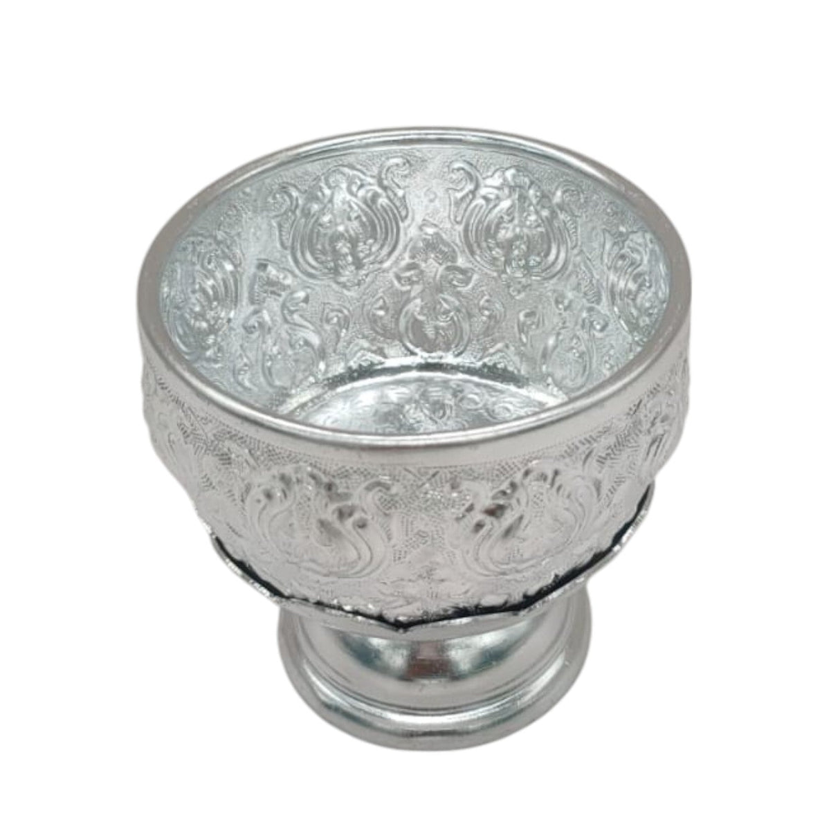 AKDC Aluminium Small Bowl With Stand 100ml - 8cmX8cm - Silver - Al Kabayel Discount CentreAKDC Aluminium Small Bowl With Stand 100ml - 8cmX8cm - SilverBowlsAKDCAl Kabayel Discount Centre