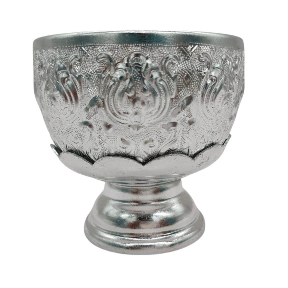 AKDC Aluminium Small Bowl With Stand 100ml - 8cmX8cm - Silver - Al Kabayel Discount CentreAKDC Aluminium Small Bowl With Stand 100ml - 8cmX8cm - SilverBowlsAKDCAl Kabayel Discount Centre