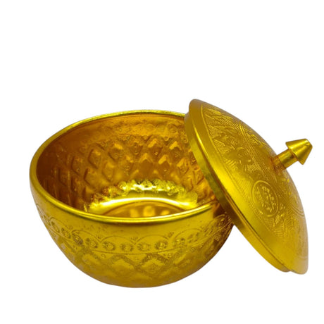 AKDC Aluminium Small Sugar Bowl With Cover 100ml - 8cm - golden - Al Kabayel Discount CentreAKDC Aluminium Small Sugar Bowl With Cover 100ml - 8cm - goldenBowlsAKDCAl Kabayel Discount Centre