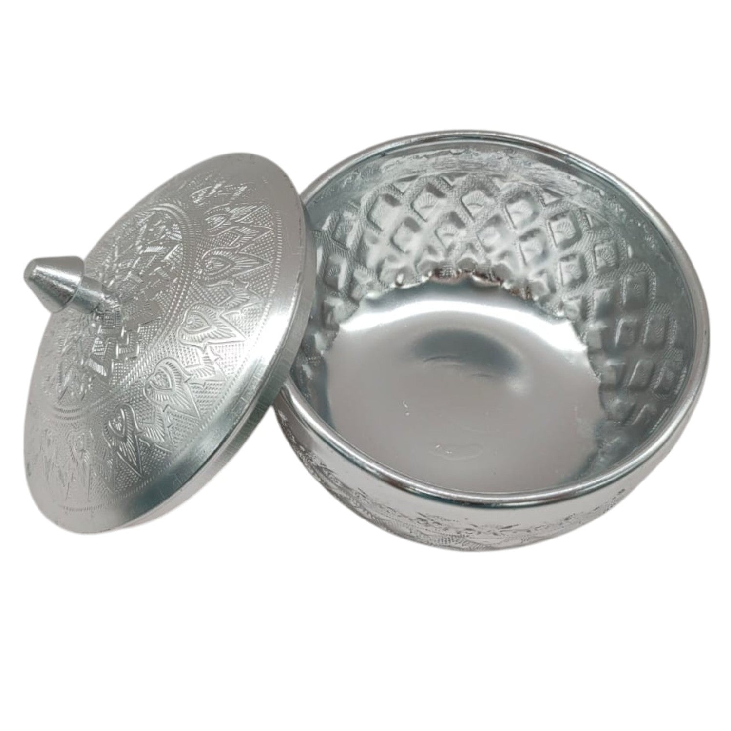 AKDC Aluminium Small Sugar Bowl With Cover 200ml - 10cm - Silver - Al Kabayel Discount CentreAKDC Aluminium Small Sugar Bowl With Cover 200ml - 10cm - SilverBowlsAKDCAl Kabayel Discount Centre