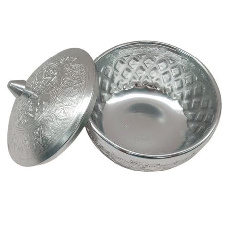 AKDC Aluminium Small Sugar Bowl With Cover 200ml - 10cm - Silver - Al Kabayel Discount CentreAKDC Aluminium Small Sugar Bowl With Cover 200ml - 10cm - SilverBowlsAKDCAl Kabayel Discount Centre