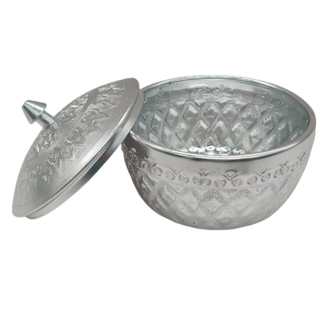 AKDC Aluminium Small Sugar Bowl With Cover 200ml - 10cm - Silver - Al Kabayel Discount CentreAKDC Aluminium Small Sugar Bowl With Cover 200ml - 10cm - SilverBowlsAKDCAl Kabayel Discount Centre