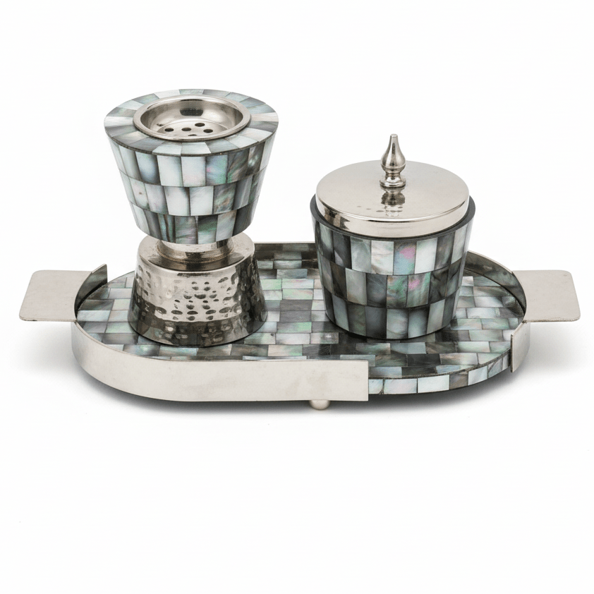 AKDC Artisan Silver - Finish Metal & Wood Incense Burner | Handcrafted Luxury Aromatherapy Stand | 35×16cm - Al Kabayel Discount CentreAKDC Artisan Silver - Finish Metal & Wood Incense Burner | Handcrafted Luxury Aromatherapy Stand | 35×16cmWooden Incense BurnerAKDCAl Kabayel Discount Centre