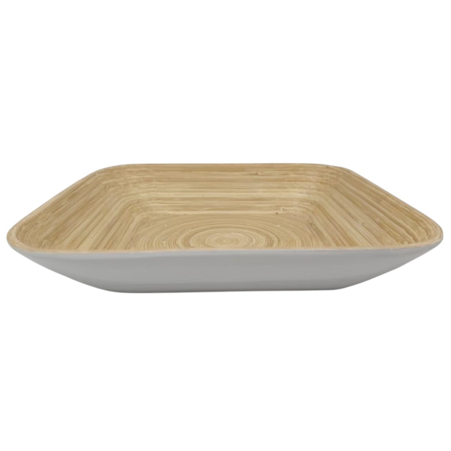 AKDC Bamboo Square Shape Serving Tray - 30cmX30cmX6cm - White&Bamboo - Al Kabayel Discount CentreAKDC Bamboo Square Shape Serving Tray - 30cmX30cmX6cm - White&BambooServing TraysAKDCAl Kabayel Discount Centre