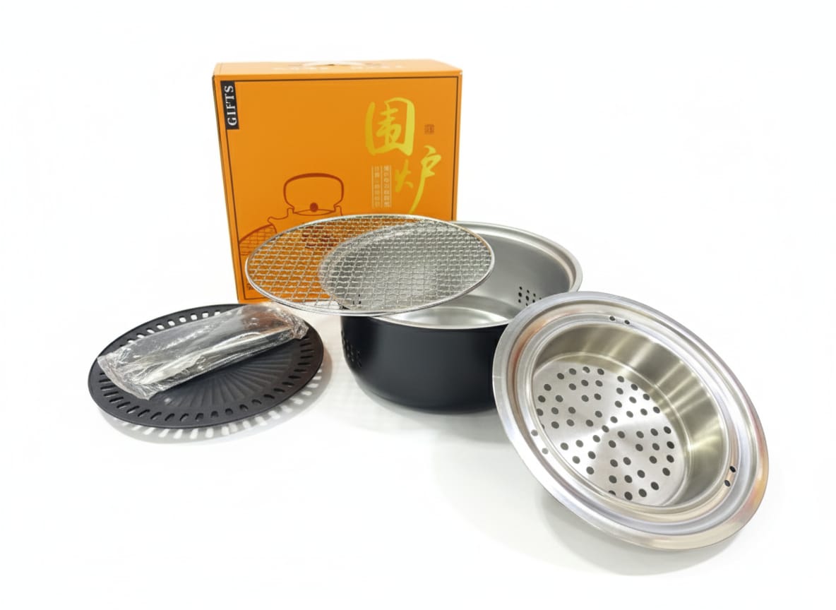 AKDC BBQ Steamer Set 28×12 cm | Durable Black Outdoor Cooking Set | Perfect for Steaming, Grilling & Outdoor Barbecue Use - Al Kabayel Discount CentreAKDC BBQ Steamer Set 28×12 cm | Durable Black Outdoor Cooking Set | Perfect for Steaming, Grilling & Outdoor Barbecue UseBBQ Grills & Fire PitsAKDCAl Kabayel Discount Centre