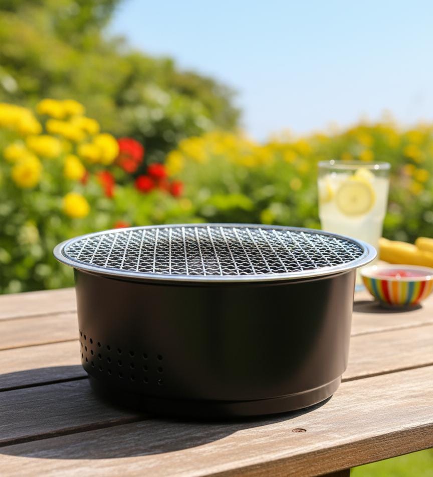 AKDC BBQ Steamer Set 28×12 cm | Durable Black Outdoor Cooking Set | Perfect for Steaming, Grilling & Outdoor Barbecue Use - Al Kabayel Discount CentreAKDC BBQ Steamer Set 28×12 cm | Durable Black Outdoor Cooking Set | Perfect for Steaming, Grilling & Outdoor Barbecue UseBBQ Grills & Fire PitsAKDCAl Kabayel Discount Centre