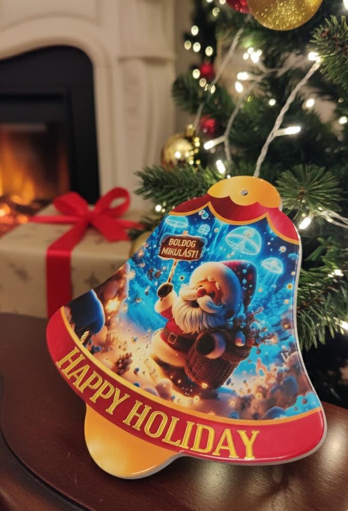 AKDC Bell - Shaped Ceramic Christmas Coaster 22 cm – Santa Illustration Holiday Coaster - Al Kabayel Discount CentreAKDC Bell - Shaped Ceramic Christmas Coaster 22 cm – Santa Illustration Holiday CoasterHome Décor AccentsAKDCAl Kabayel Discount Centre