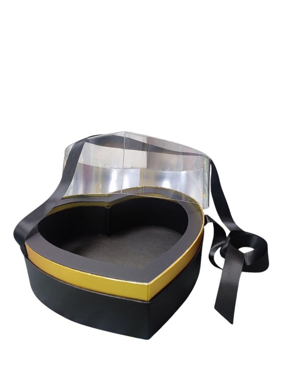 AKDC Black Heart - Shaped Gift Box Eternal Acrylic Box Handmade Preserved Mother's Day, Valentine's Day, Thanksgiving - 26cmX15cm - Black & Gold - Al Kabayel Discount CentreAKDC Black Heart - Shaped Gift Box Eternal Acrylic Box Handmade Preserved Mother's Day, Valentine's Day, Thanksgiving - 26cmX15cm - Black & GoldPacking MaterialsAKDCAl Kabayel Discount Centre
