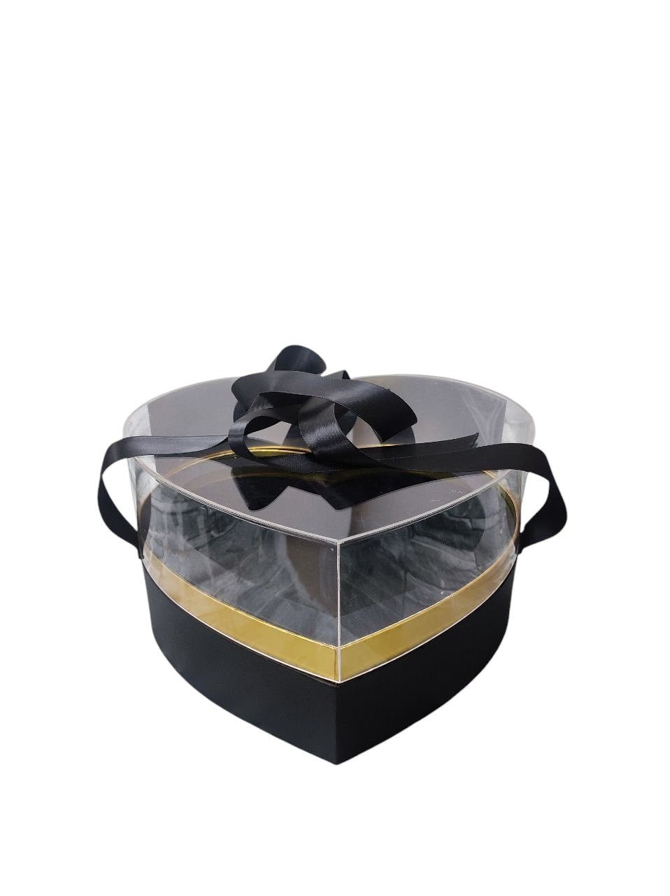 AKDC Black Heart - Shaped Gift Box Eternal Acrylic Box Handmade Preserved Mother's Day, Valentine's Day, Thanksgiving - 26cmX15cm - Black & Gold - Al Kabayel Discount CentreAKDC Black Heart - Shaped Gift Box Eternal Acrylic Box Handmade Preserved Mother's Day, Valentine's Day, Thanksgiving - 26cmX15cm - Black & GoldPacking MaterialsAKDCAl Kabayel Discount Centre