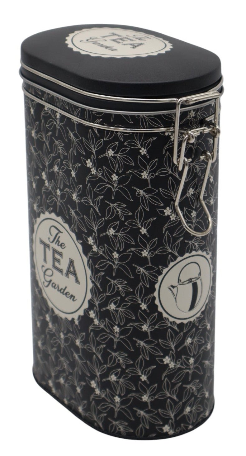 AKDC Black Metal Clip - Lock Tea Powder Canister – Decorative and Long - Lasting Storage, 20×12×8 cm - Al Kabayel Discount CentreAKDC Black Metal Clip - Lock Tea Powder Canister – Decorative and Long - Lasting Storage, 20×12×8 cmJars & Food SaversAKDCAl Kabayel Discount Centre