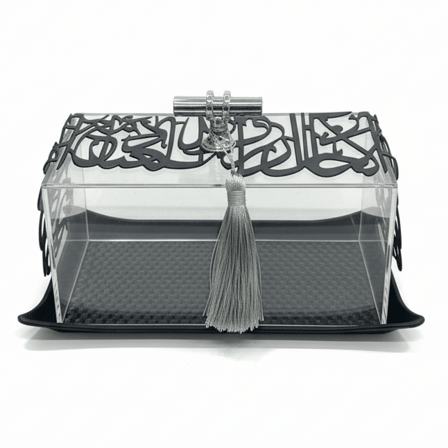 AKDC Black Rectangular Candy Tray with Acrylic Lid – Elegant Food Storage & Serving Organizer for Sweets Snacks & Desserts – 18x9 cm - Al Kabayel Discount CentreAKDC Black Rectangular Candy Tray with Acrylic Lid – Elegant Food Storage & Serving Organizer for Sweets Snacks & Desserts – 18x9 cmServing TraysAKDCAl Kabayel Discount Centre