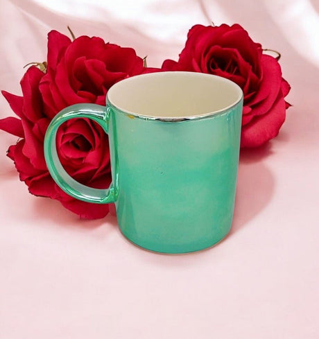 AKDC Ceramic 400ML Mug Tea Coffee Mug Light Green & White Color - Al Kabayel Discount CentreAKDC Ceramic 400ML Mug Tea Coffee Mug Light Green & White ColorMugsAKDCAl Kabayel Discount Centre