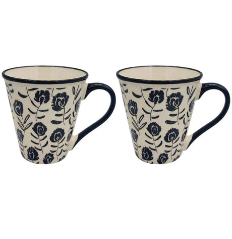 AKDC Ceramic 400ML Mug Tea Coffee Mug White&black(Pack Of 2) - Al Kabayel Discount CentreAKDC Ceramic 400ML Mug Tea Coffee Mug White&black(Pack Of 2)MugsAKDCAl Kabayel Discount Centre