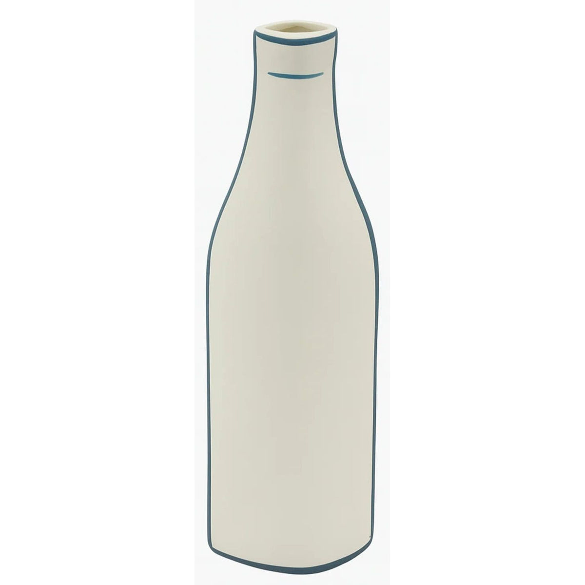 AKDC Ceramic Bottle Shaped Flower Vase 4.5cm*8.5mc*26cm, White an Blue Border - Al Kabayel Discount CentreAKDC Ceramic Bottle Shaped Flower Vase 4.5cm*8.5mc*26cm, White an Blue BorderFlower/Plant PotsAKDCAl Kabayel Discount Centre