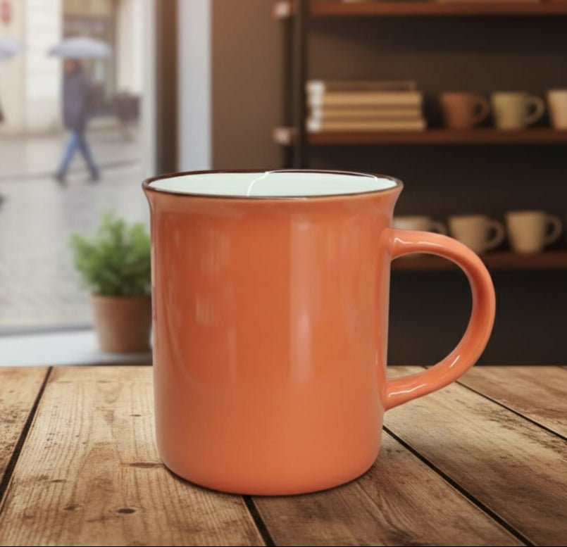 AKDC Ceramic Coffee Mug 400ml Orange – Stylish Heat - Resistant Cup for Coffee, Tea & Hot Beverages, Durable Gloss Finish for Daily Use - Al Kabayel Discount CentreAKDC Ceramic Coffee Mug 400ml Orange – Stylish Heat - Resistant Cup for Coffee, Tea & Hot Beverages, Durable Gloss Finish for Daily UseMugsAKDCAl Kabayel Discount Centre
